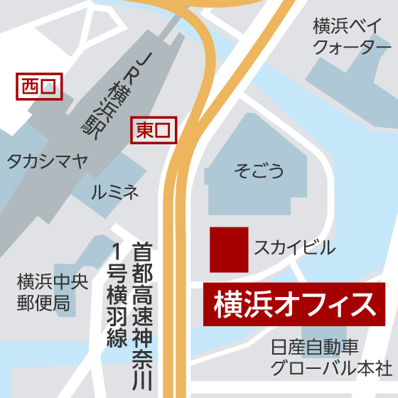 横浜営業所の地図