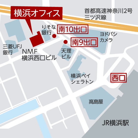 横浜営業所の地図